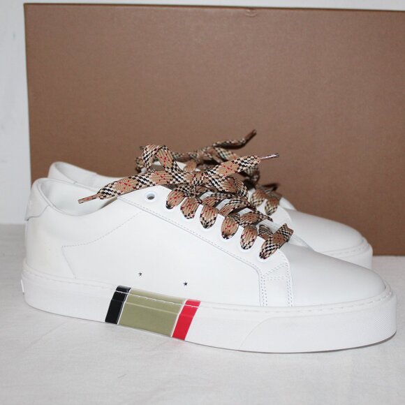 NWB Burberry Rangleton Low Top Trainers Sneakers Lace Up Nova Check UK 7 EUR 40 - Picture 1 of 8